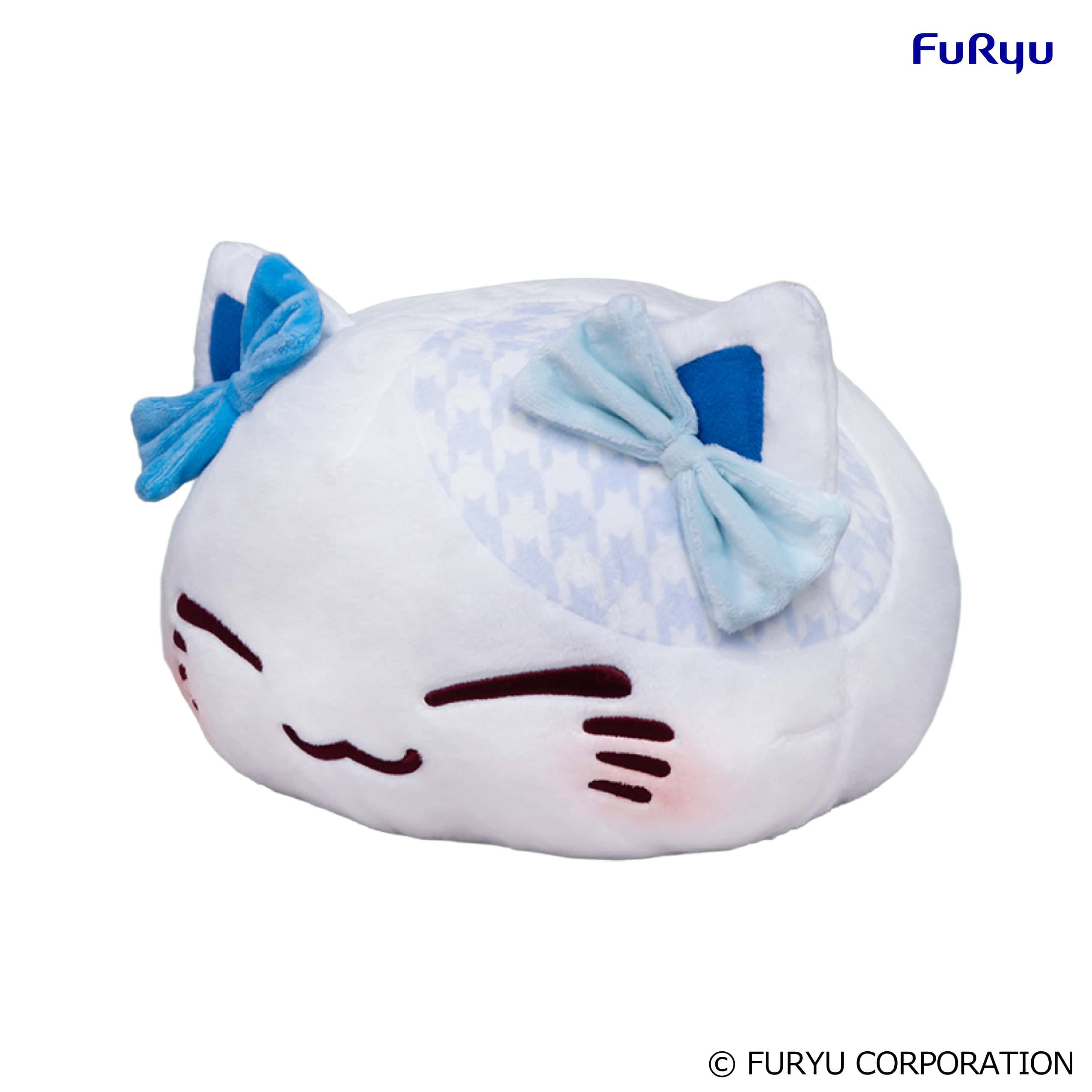 Nemuneko Cat Ribbon Big Plush Toy 11.81″-Blue ver.